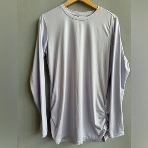 Columbia Leslie Falls Long Sleeve Performance Top | Ruched Side | Size XL | Lila